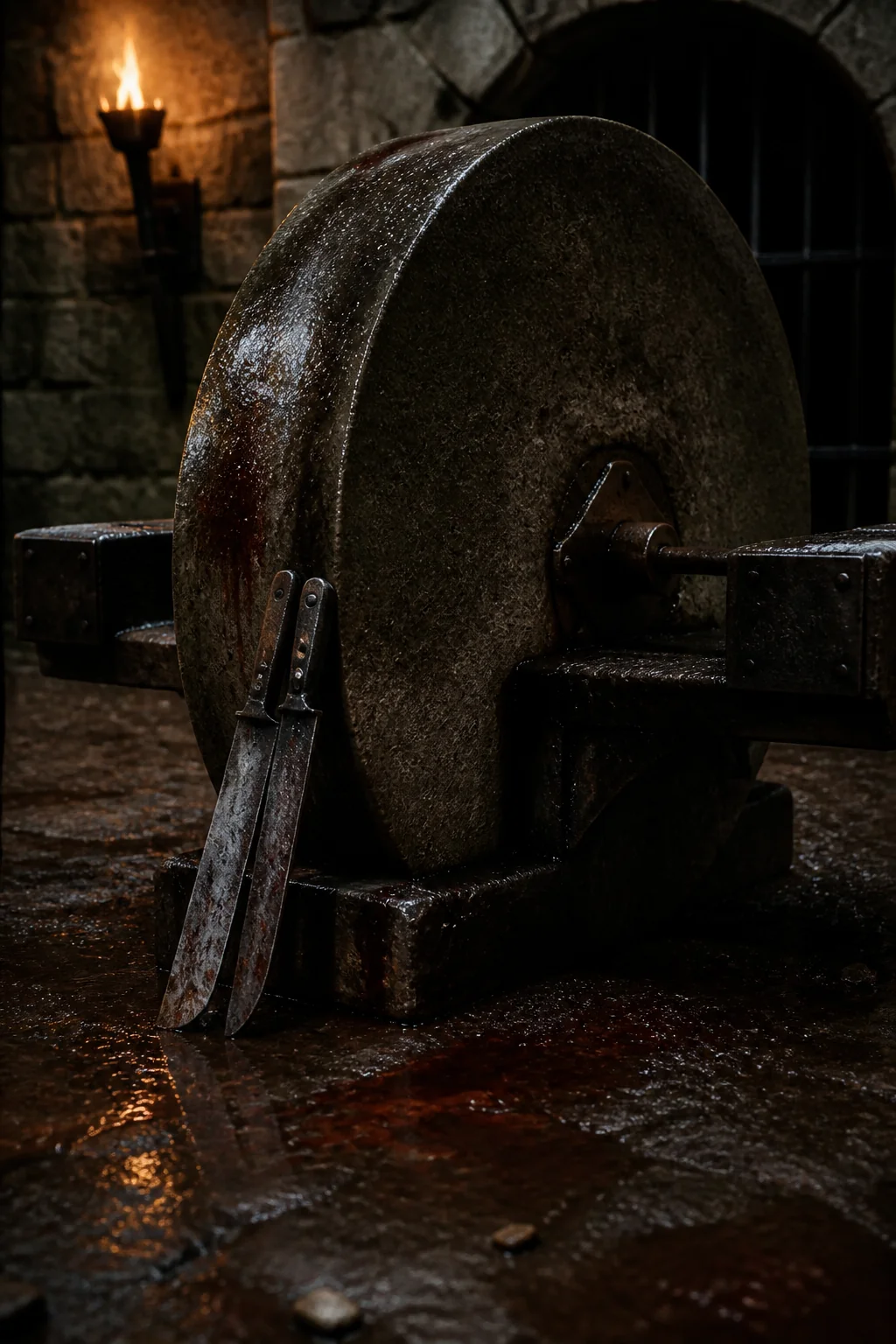 The Grindstone, illustration from A Tale of Two Cities by Charles Dickens