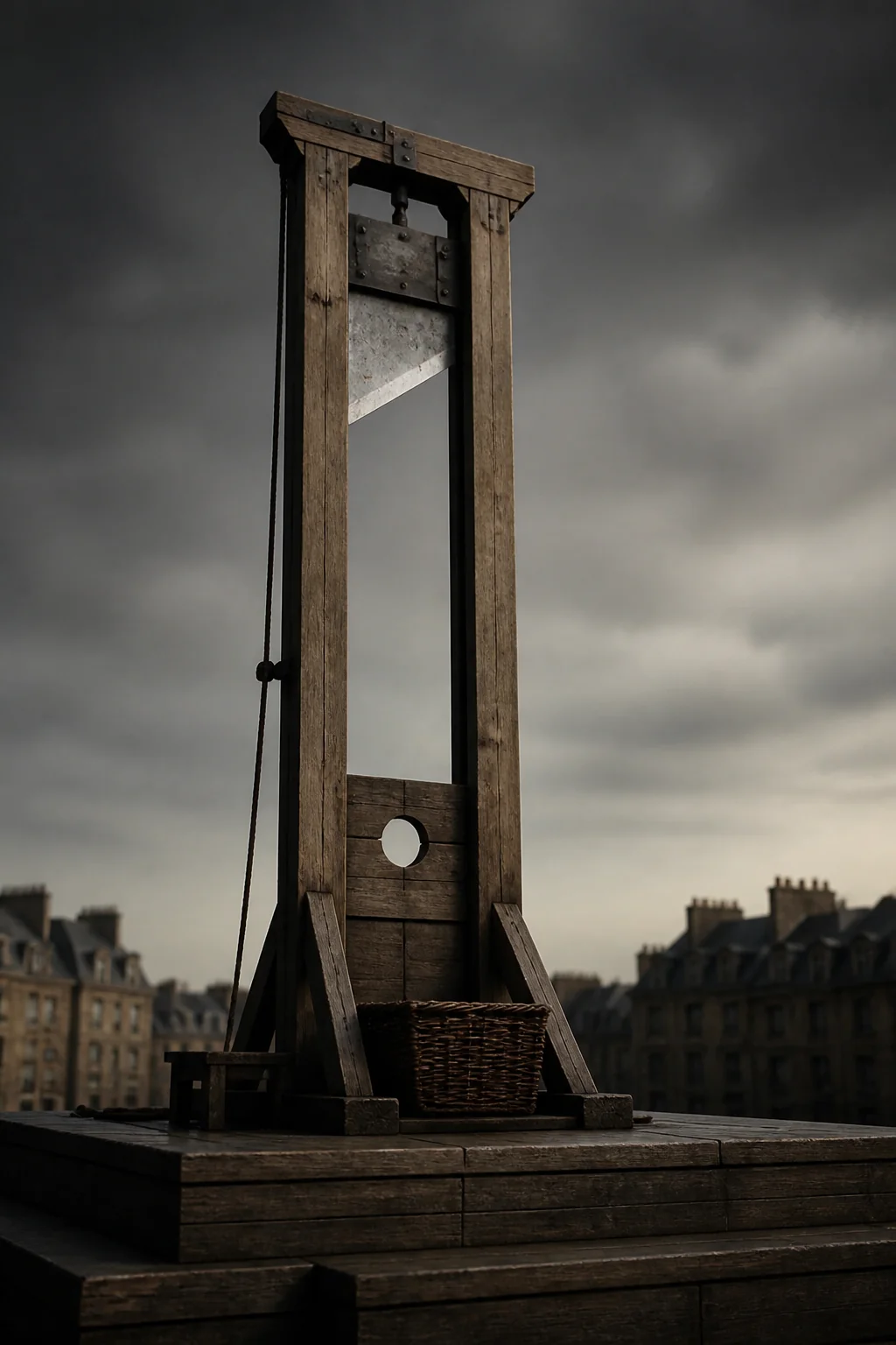 Guillotine, illustration from A Tale of Two Cities by Charles Dickens