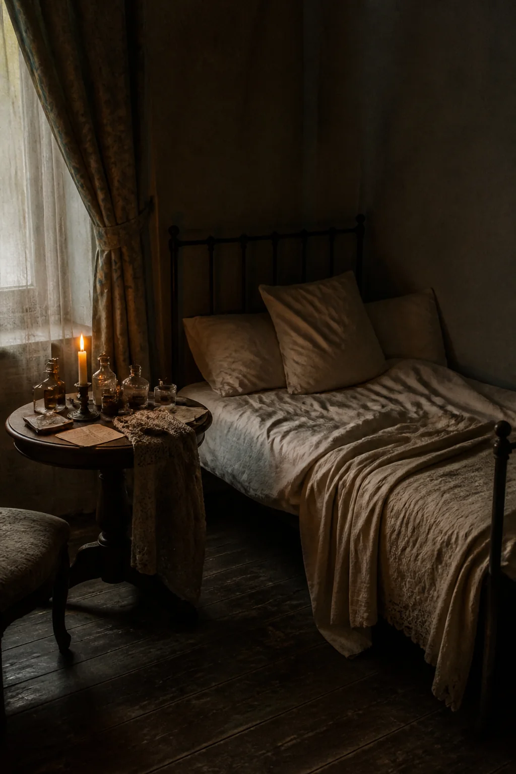 The Sickroom and Mourning Room at Petrovskoe, illustration from Childhood by Leo Tolstoy
