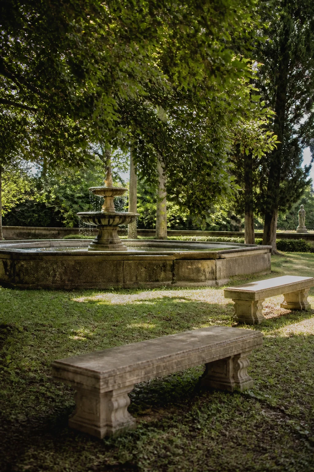 The Storytelling Garden and Fountain, illustration from The Decameron by Giovanni Boccaccio