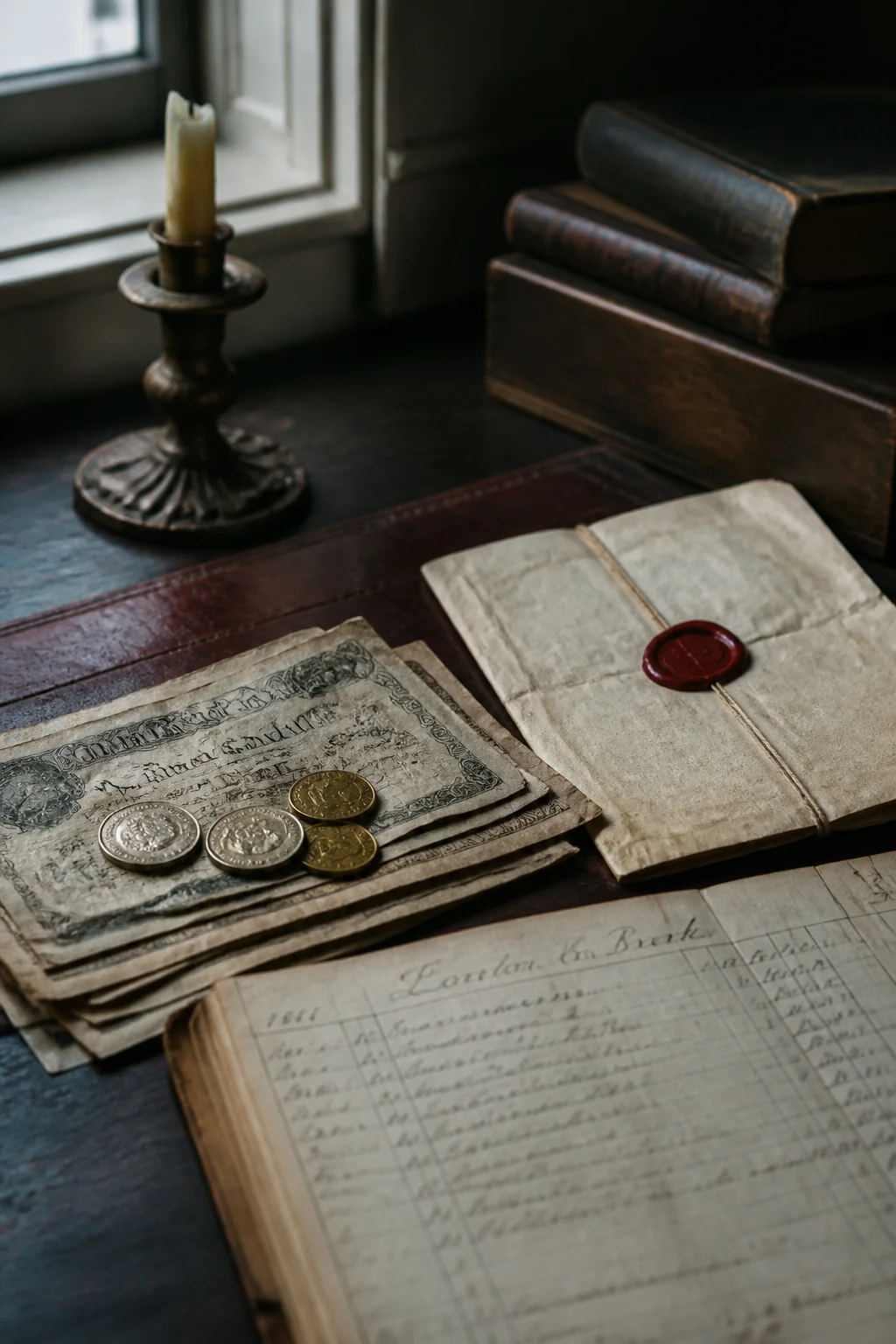 The money / expectations, illustration from Great Expectations by Charles Dickens