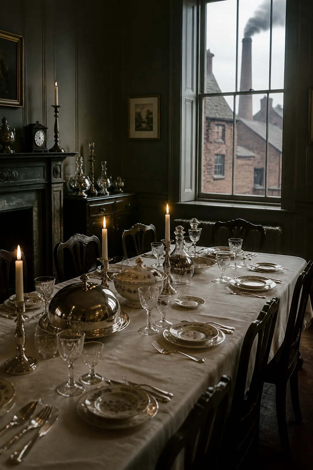 The Thornton house, illustration from North and South by Elizabeth Cleghorn Gaskell