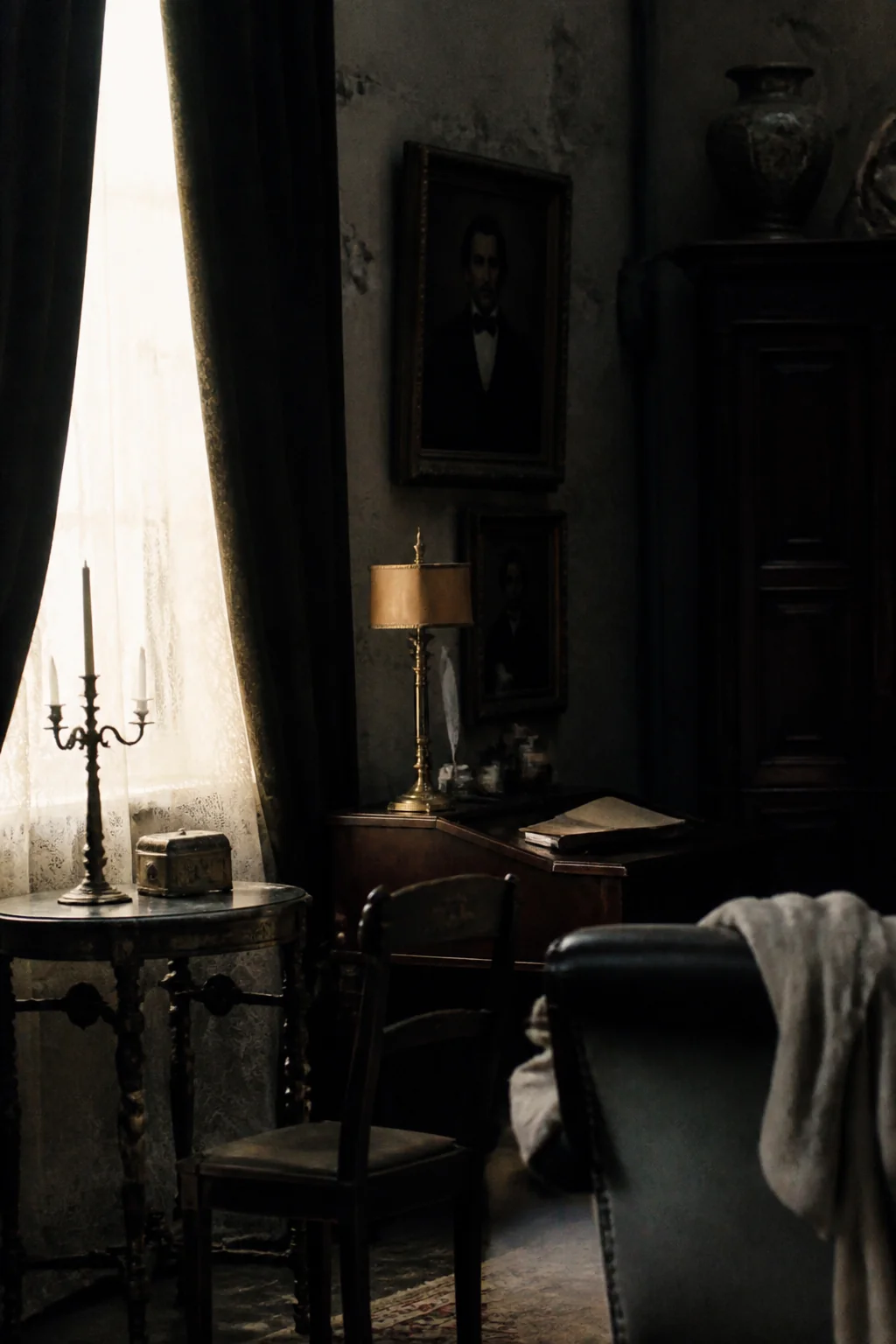 Noirtier’s Room in Villefort Residence, illustration from The Count of Monte Cristo by Alexandre Dumas